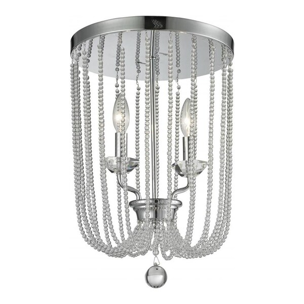 Z-Lite Chrome Serenade 2 Light Flush Mount Ceiling Fixture 429F12-CH